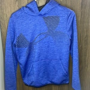 Youth XL blue under armor sweatshirt with black logo